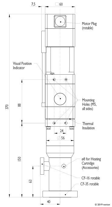 UHV-Leakvalve Automatic CF-16 and CF-35 thumbnail 2